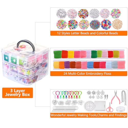 Conjunto pulseira infantil com contas faça você mesmo pulseira com contas, contas de joias, adequado para crianças e meninas