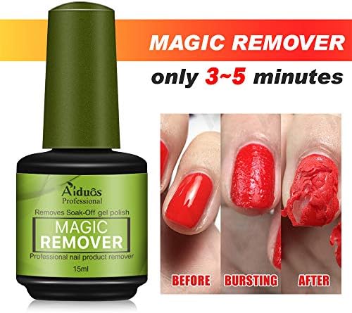 15ml Burst Magic Remove UV Gel Nail Polish Remover Soak off Nail Art Primer Acrylic Clean Nail Art Soak Off Remover Gel Polish Acrylic Removal
