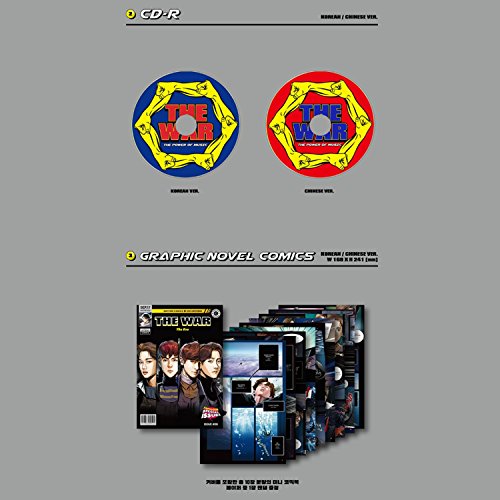 Exo Exo 4th Repackage Album The War Power Of Music Korean Ver Cd Novel Comics Character Card Double Card Group Card Manual Photocard K Pop Sealed Amazon Com Music