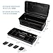 Jssmst Multi-Purpose Durable Steel Tool Box Black Medium, Removable DIY Plastic Tray Included, 14 x 6.7 x 6.1'', R-151355