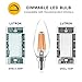 LightStory LED Candelabra Bulb, LED Chandelier Bulb, B10 6W E12 Base 2700K 600 Lumen, 60W Equivalent LED Bulb, Dimmable LED Light Bulb, UL Listed (6 Pack)