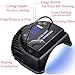 64W Wireless Rechargeable LED Gel Nail Lamp Cordless UV Led Nail Light for Gel Nails with Lifting Handle (black)