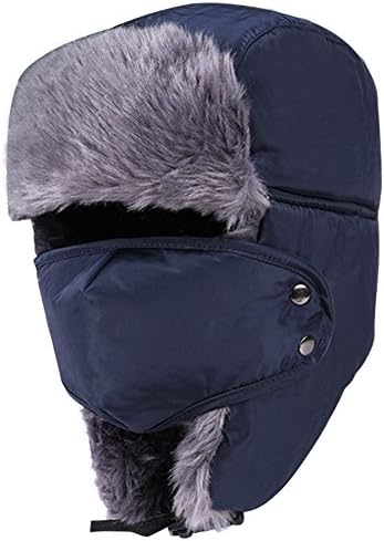 Kay Boya Trapper Hat Winter Hunting Windproof Warm Nylon Hat For Men &amp; Women (Light Blue)