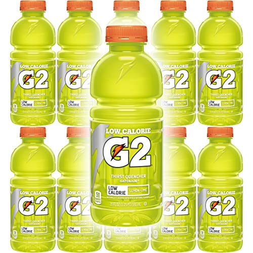 Gatorade Lemon Lime G2, Thirst Quencher, 20oz Bottle (Pack of 10, Total of 200 Oz)