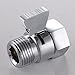 Aquafaucet Water Flow Control Valve Water Pressure Regulator Hand Shower & Bidet Sprayer Control Shut Off Valve Showerhead Brass Turn off Valve Polished Chrome G1/2 Standard Connection