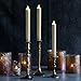 NONNO&ZGF 2PCS Flameless 8 Inch Ivory Battery Operated Taper Candles with Flickering Wick - Flameless Candle with Timer and Remote