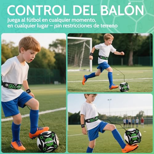 Football Training Mat with Videos for Ball Control and Dribbling | Non-Slip and Silent Children's Football Training Kit with Shooting Trainer and Carry Bag
