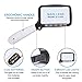 Magnifying Glass with Light, Folding Handle, 5 Bright LED Magnifier, 2X Rectangular Handheld Reading Magnifying Glass for Seniors, Low Vision, Macular Degeneration, Hobbyists by H+LUX