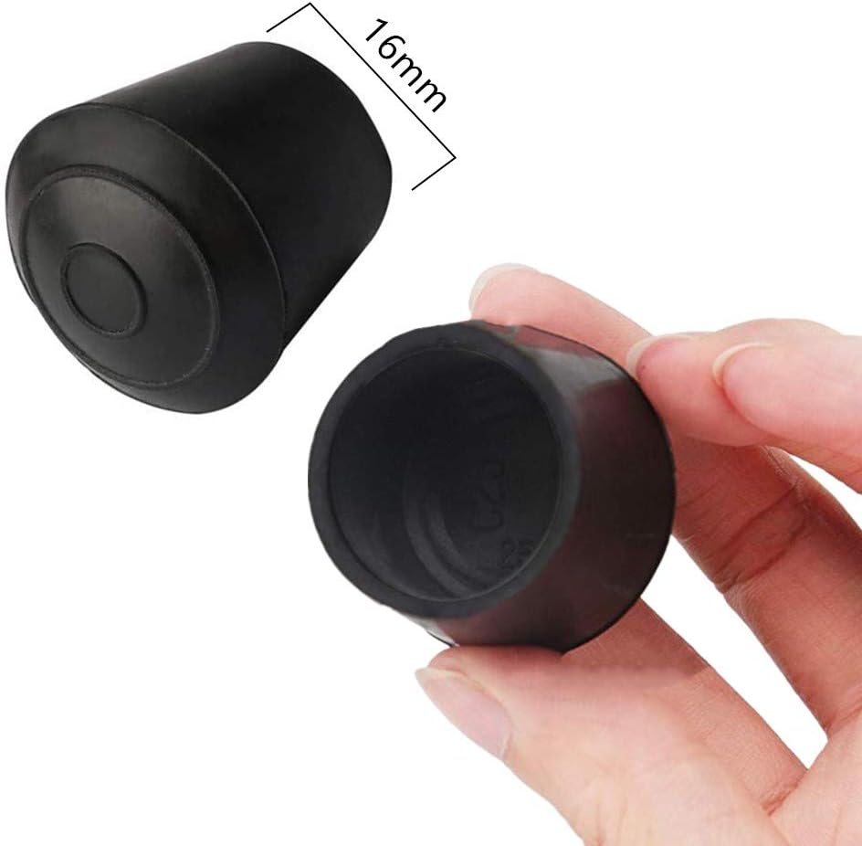 16 Pcs Chair Leg Tips Caps 16mm Anti-Slip Rubber Chair Ferrule Table Feet Protector Chair Leg Tips Reduce Noise Prevent Scratches - Image 3