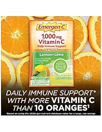 Mezcla para suplemento dietético bebible Emergen-C, con 0,035 oz de vitamina C, sin cafeína, 30...