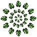 HESTYA 60 Pieces Tropical Palm Leaves Artificial Tropical Plant Leaf Imitation Monstera Leaves for Hawaiian Luau Jungle Beach BBQ Party Decor, 3 Sizes