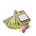 gogomall Water Reveal Word Card Water Drawing Doodle Card Book Paint with Water Reusable No Chemicals No Mess Doodle Pad Word Flash Card Educational Toy for Kids, 2 Magic Pen Included, 26 Pieces