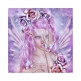 Totoo Fairy Butterfly 5D Diamond Painting Embroidery DIY Paint-By-Number Kit Home Wall Decor (40x40cm, B)