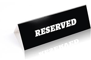 KEPYDRMTF Reserved Table Sign for Wedding,Chair Seating Sign for Office Decor Reservation Wedding, Meeting, Ceremony and Events (7.8x5.5IN,6PCS)