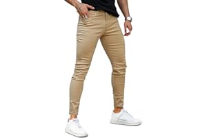 GINGTTO Mens Jeans Skinny Stretch Premium High Rise Colored Jeans Expandable Waist