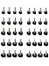 Betan 20 Pairs Women's High Heel Shoes Replacement Dowels Repair Tips Pin Kit 8-12mm(5 Size) Black