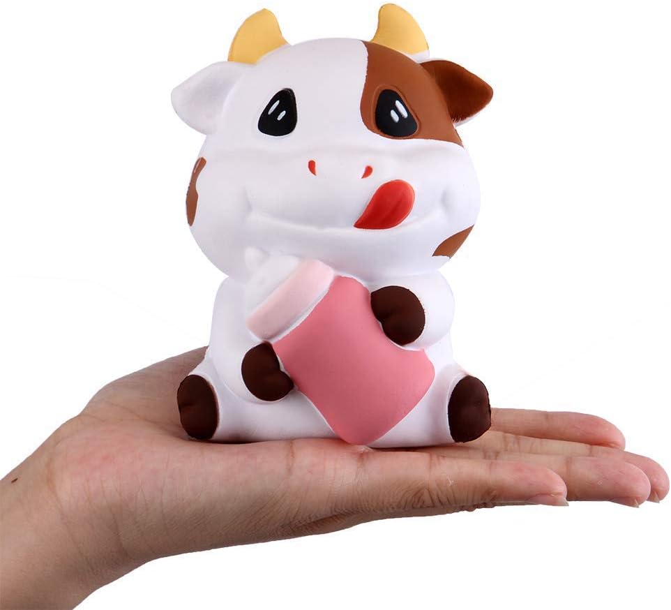 Anboor Squishies Cows Kawaii Squishy Slow Rising Squeeze Toys Stress Reliever Sugar Scented Squishies Toys Prime Present Collection - Image 3