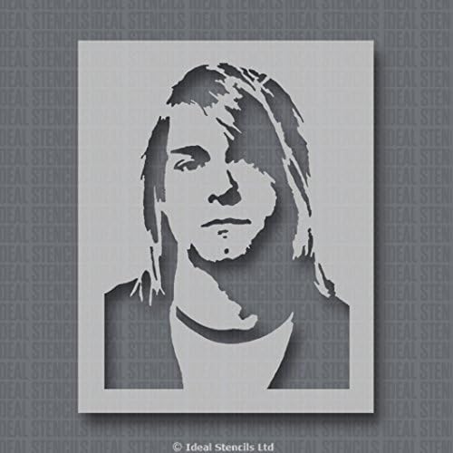 Kurt Cobain Gesicht Schablone Bild Art Decor Handwerk Farbe Leinwand Kunst Wande Stoffe Mobel Wiederverwendbar 37x49cm Amazon De Kuche Haushalt