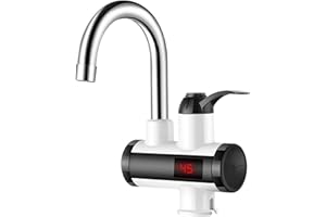 XIXIAN 3000W Instant Hot Water Tap With LED Digital Display - Electric Water Heater Faucet for Kitchen and Bathroom - IPX4 Wa