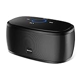 Wireless Bluetooth Speaker, Techvilla Ease 1 Smart Touch V4.1 Portable Stereo Speaker, Enhanced Bass, Built in Mic, 12 Hours Playtime (Black)