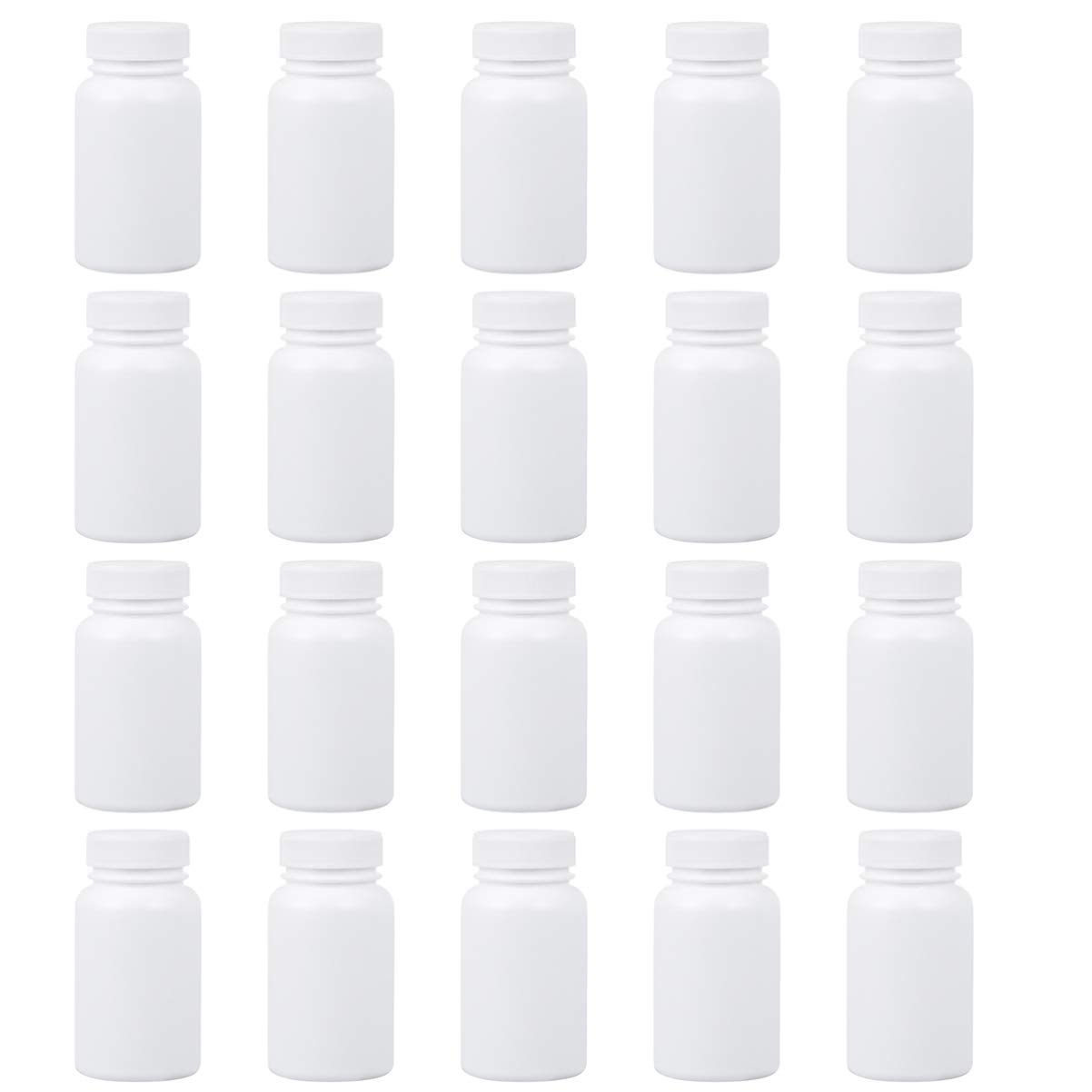 Milisten Chemical Bottles 20pcs Empty Bottles Portable Powder Medicine Chemical Container Case Reagent Bottle with Screw Cap for Home Travel 100ml Portable Holder