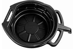 Shkalacar 10L 15L Oil Drain Pan Waste Oil Collector Oil Drip Tray Waste Engine Oil Collector Basin with 3 Handles Spout Desig
