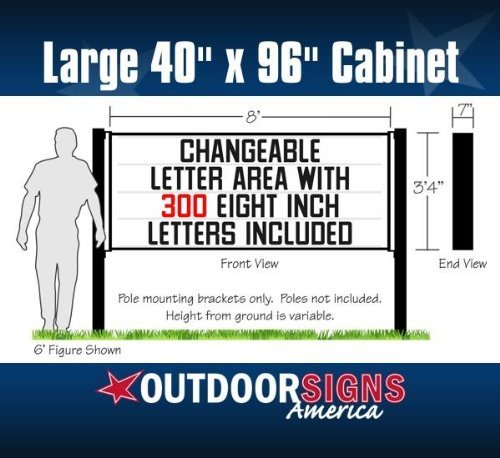 Download Illuminated Changeable Letter Sign with Double Pole Mount Brackets - Buy Online in UAE. | Office ...