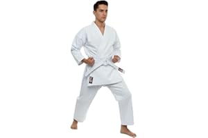 Spall White Karate gi Uniform for Kids & Adults Lightweight Student Karate Gi Martial Arts Uniform with Belt, karate gear
