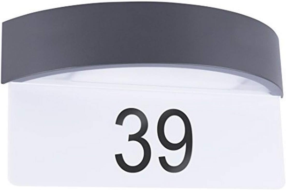 Smartwares 5000.704 Wandleuchte – Tag/Nacht-Sensor – Hausnummernschild