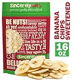 Sincerely Nuts Banana Chips (sweetened) (1 LB) - Gluten-Free Food, Vegan, and Kosher Snack-Healthier Alternative Sweet Treat-Same Banana Taste with Crunch Plus Added Taste-Natural Energy