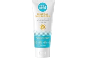 Fresh Monster Daily Kids Sunscreen, SPF 30 UVA/UVB, Clear Non-Nano Zinc Oxide Mineral Sunscreen, Face & Body Sunscreen, Reef Safe, Hypoallergenic Sunscreen for Kids