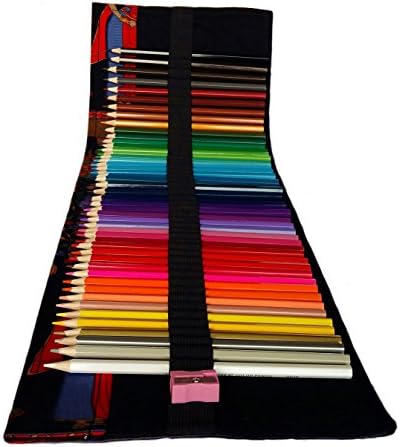 Colored Pencils Art Supplies for kids Adults Coloring Book with Canvas Case Roll Up Wrap Bag and Sharpener Set