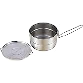 1.5L Stainless Steel Camping Pot with Folding Handle & Multi-Use Lid (16cm) – Portable Cooking Pot for Camping, Backpacking,
