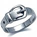 Antique Finish 925 Sterling Silver Belt Buckle Band Ring