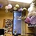 Bridal Shower Decorations 14pcs White Purple Gold Tissue Paper Pom Pom Paper Lanterns Circle Paper Garland Mixed Package for Purple Themed Party Wedding Party Decorations Purple Baby Shower Decoration