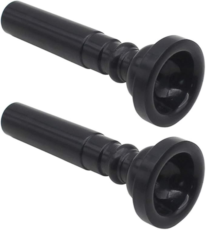 2pcs Black/White Clear Plastic Trumpet Mouthpiece For Trumpet