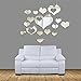 LEERYA Home 3D Removable Heart Art Decor Wall Stickers Living Room Decoration
