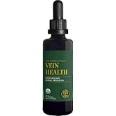 Global Healing Plant-Based Vein Health Liquid Vegan Supplement Drops to Support Blood Flow &amp; Circulation, Helps with Spider &amp; Varicose Veins for Healthy Legs - Organic Horse Chestnut Root - 2 Fl oz