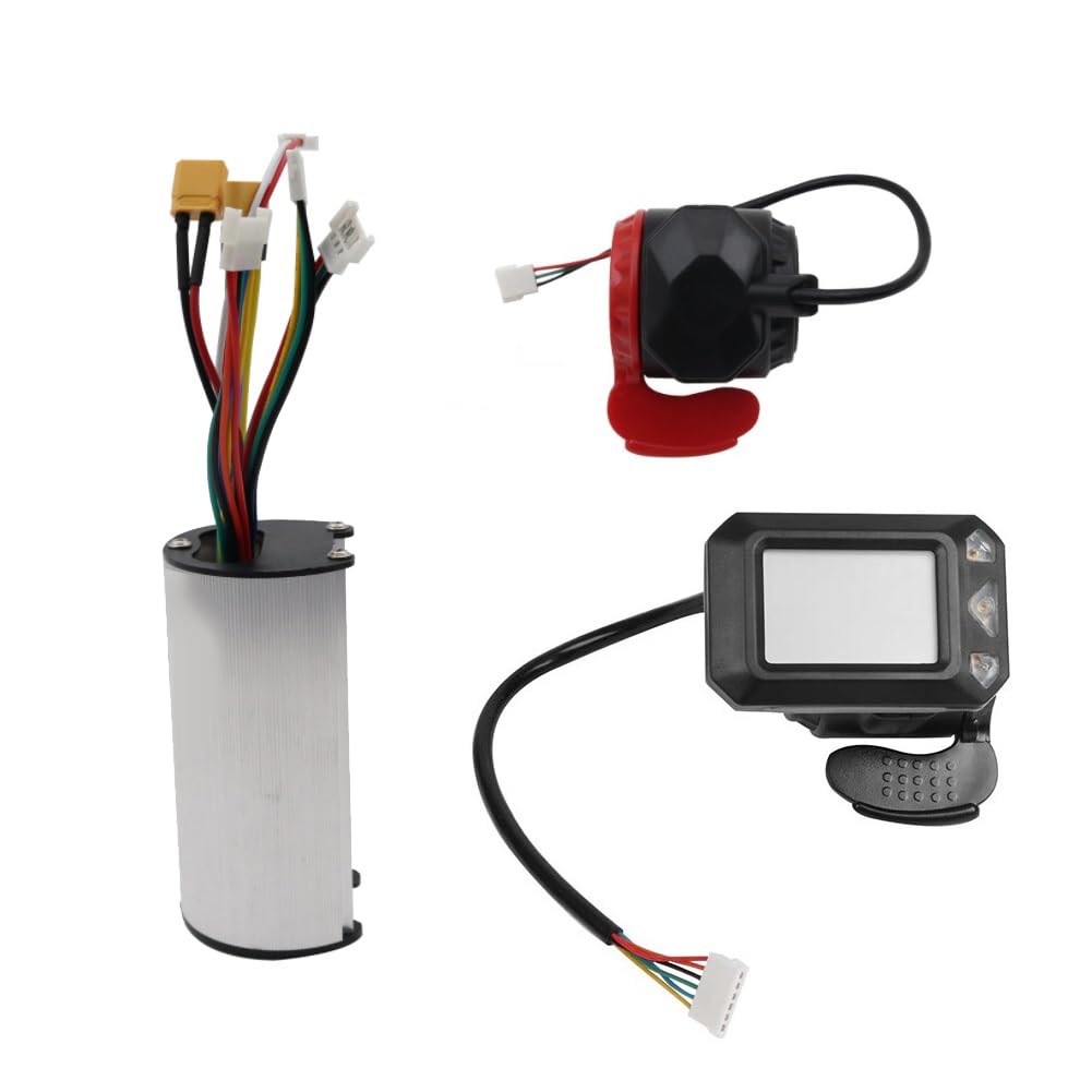 Dedjgoo 36V 350W Electric Scooter Controller LCD Display Electric Scooter Brake Accelerator Throttle Set Easy to Install (36V)