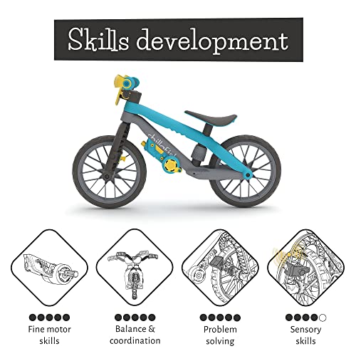 Chillafish BMXie Moto Multi-Play Balance Trainer with Real VROOM VROOM Sounds and Detachable Play Motor, Included Child-Safe Screwdriver and Screws, Adjustable seat, for Age 2-5 Years, Red