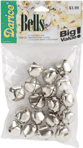 Holiday Jingle Bells - Silver - 7/8" (18 Bells)