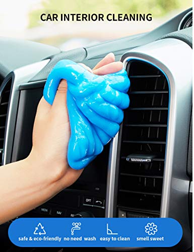 Sendida Car Cleaning Putty Detailing Glue - Auto Interior Cleaner Kit Gel Putty Slime Detailing Mud Dust Set for PC Tablet Laptop Keyboards Car Vents Cleaner Goop - Thumbnail 5