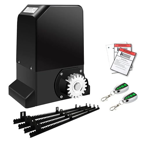 4400lbs Electric Sliding Gate Opener Motor with App, Keypad & 4 Remotes