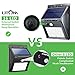 Solar Lights Outdoor, Litom 16 LEDs Super Bright Wireless Solar Powered Light with High Sensitivity Motion Sensor and Great Waterproof for Patio Garden Driveway