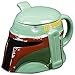 STAR WARS Boba Fett Mug - Ceramic Mandalorian Figural Coffee Mug with Removable Lid