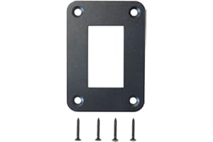 HOKAAER 1 Way Rocker Switch Panel Housing Holder, Rocker Toggle Switch Panel Housing Bracket, Black Waterproof Anodized Aluminium Panel, with Screws for Car Marine Boat Truck RV SUV ATV UTV