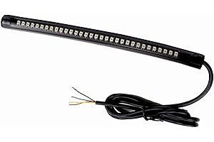 Wiipro Universal led Light Strip Tail Brake Stop Turn Signal 32LED 8" Flexible led light for motorcycle