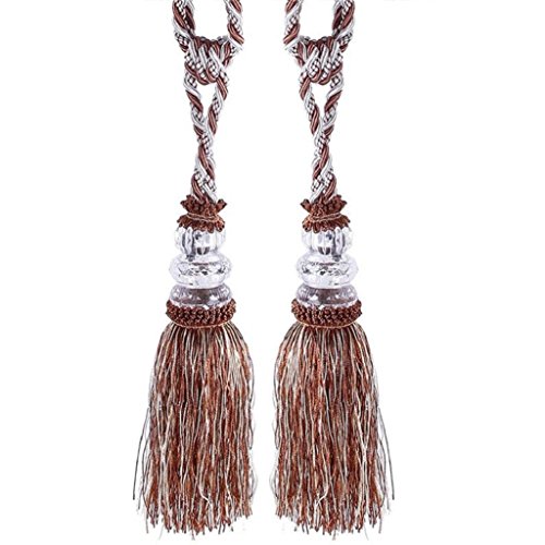 TRENTON 1 Pair Window Curtain Fringe Tie Drape Tassel Rope Holdback Tieback Home Decor