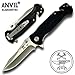 ANVIL BLADESMITHS - BULLSHARK 8CR13 - Folding Pocket Knife - Straight Blade Silver - Assisted Open