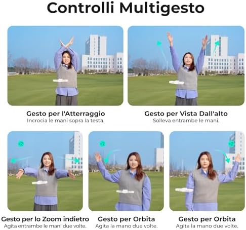 X1 Telecamera Auto-Volante, Video HDR con Drone Tascabile, Decollo sul Palmo, Percorsi di Volo Intelligenti, Follow-me Action Camera con Controllo a Mani Libere, Bianco (Combo)